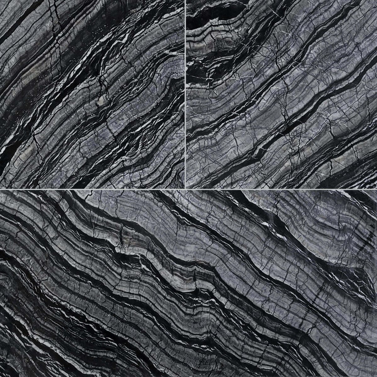 Silver Wave Polished Marble Field Tile 12''x24''x3/8'' Zicana Boutique - Zicana Boutique - 1