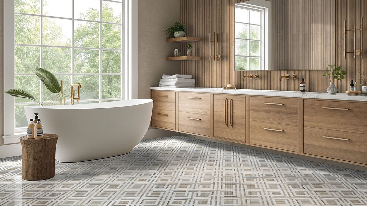 Sinfonia Hip Hop Camel Porcelain MSI Field Tiles 6" X 16" Fluted Pattern MSI - Zicana Boutique - 6