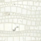 Sinuous Calacatta Gold Marble Mosaic Artistic Tile - Zicana Boutique - 1