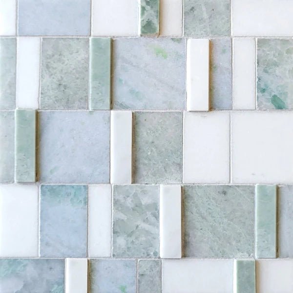 Sky 3D BlockWeave Marble Mosaic Tile Zicana Boutique - Zicana Boutique - 1
