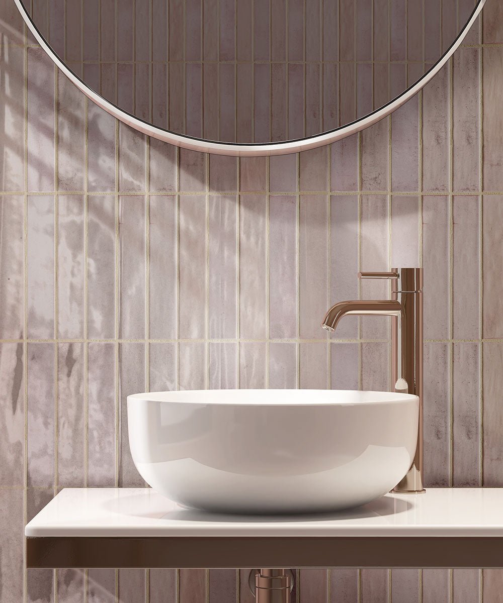 Stella Blush Ceramic MSI Field Tiles 2" X 10" MSI - Zicana Boutique - 8