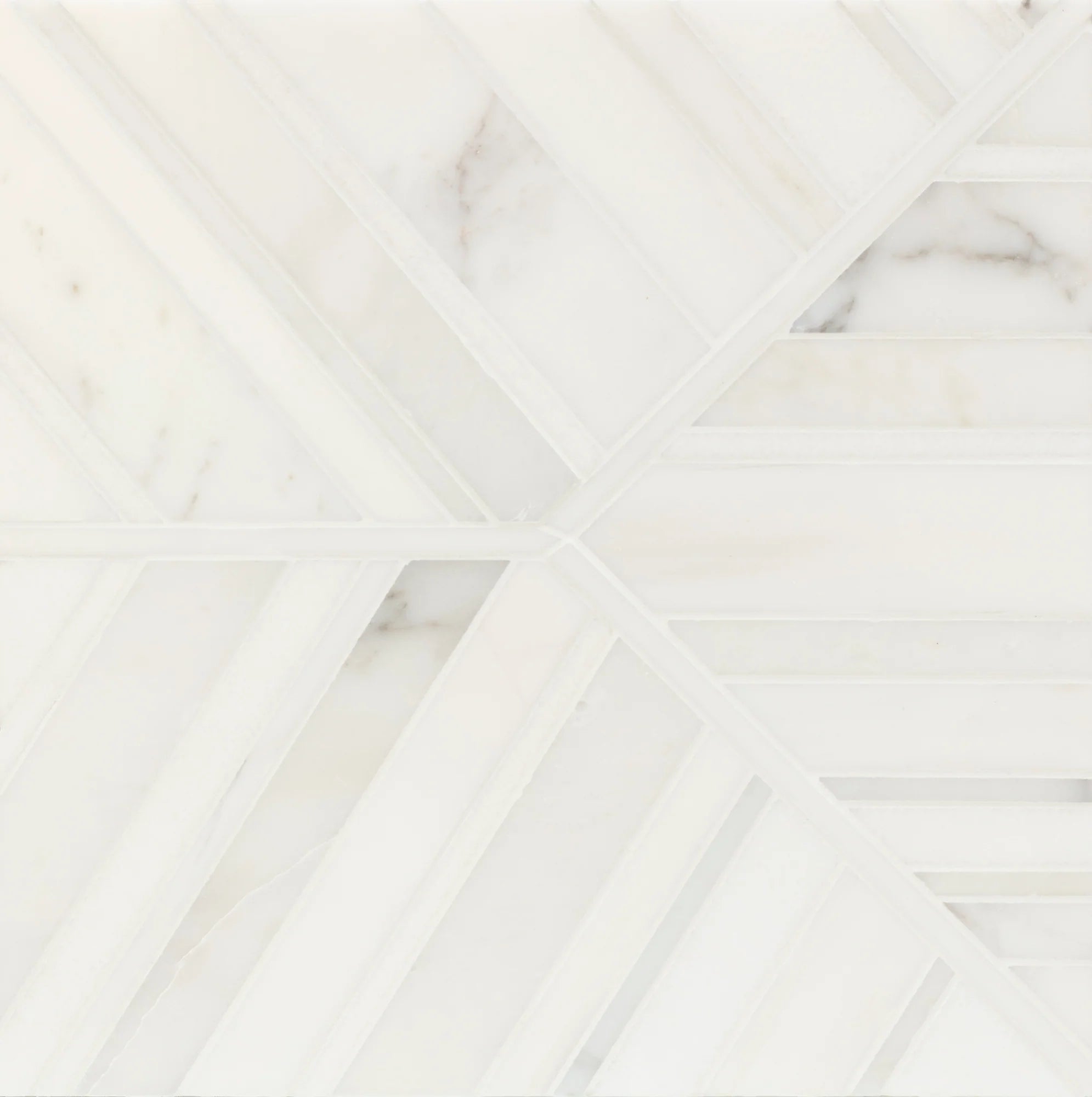 Strada Bianco Waterjet Mosaic Zicana Boutique - Zicana Boutique - 2