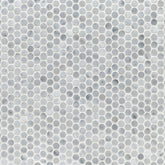 Studs Bianco Carrara Marble Mosaic Zicana Boutique - Zicana Boutique - 1