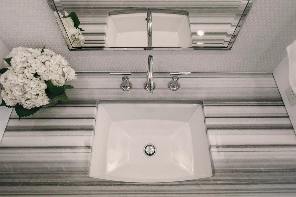 Studs Thassos Marble Mosaic Artistic Tile - Zicana Boutique - 4