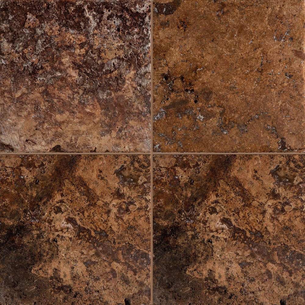 Sunrise Red Travertine Tile 8" x 8" Artistic Tile - Zicana Boutique - 1