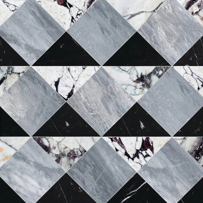 Tangle Gris Amiri Marble Waterjet Mosaic Zicana Boutique - Zicana Boutique - 1