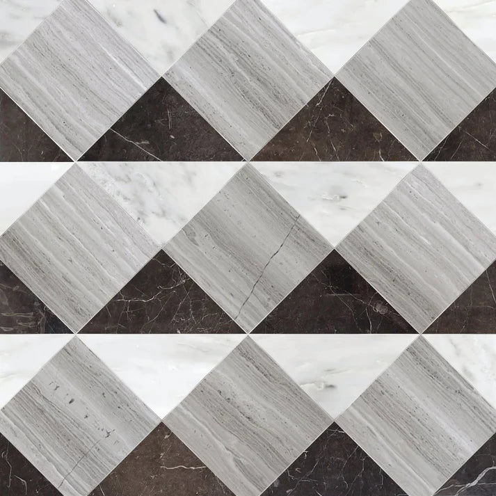 Tangle Mont Amiri Marble Waterjet Mosaic Zicana Boutique - Zicana Boutique - 1