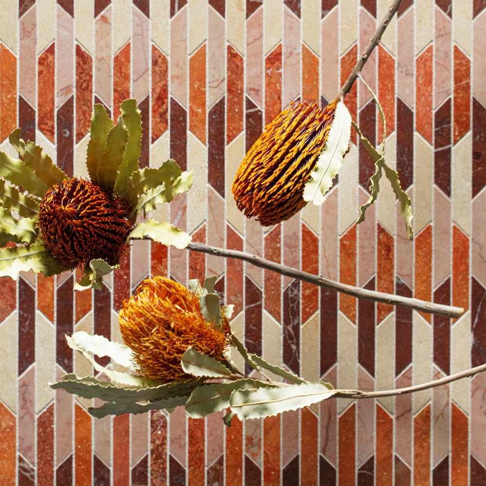 Tappeti Red Blend Mosaic Artistic Tile - Zicana Boutique - 3