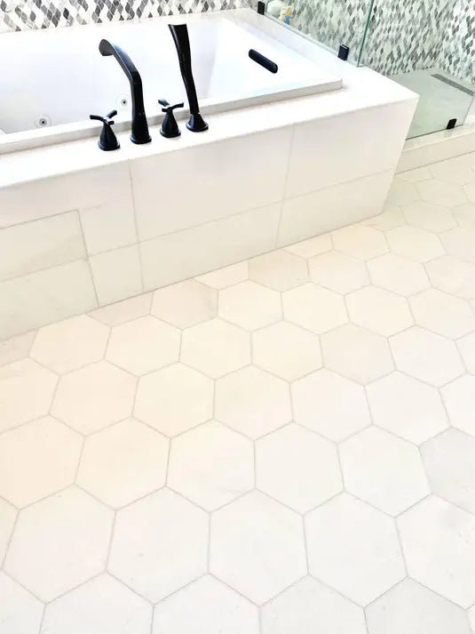 Thassos A1 Select Hexagon Marble Tile 10 1/2" Zicana Boutique - Zicana Boutique - 3