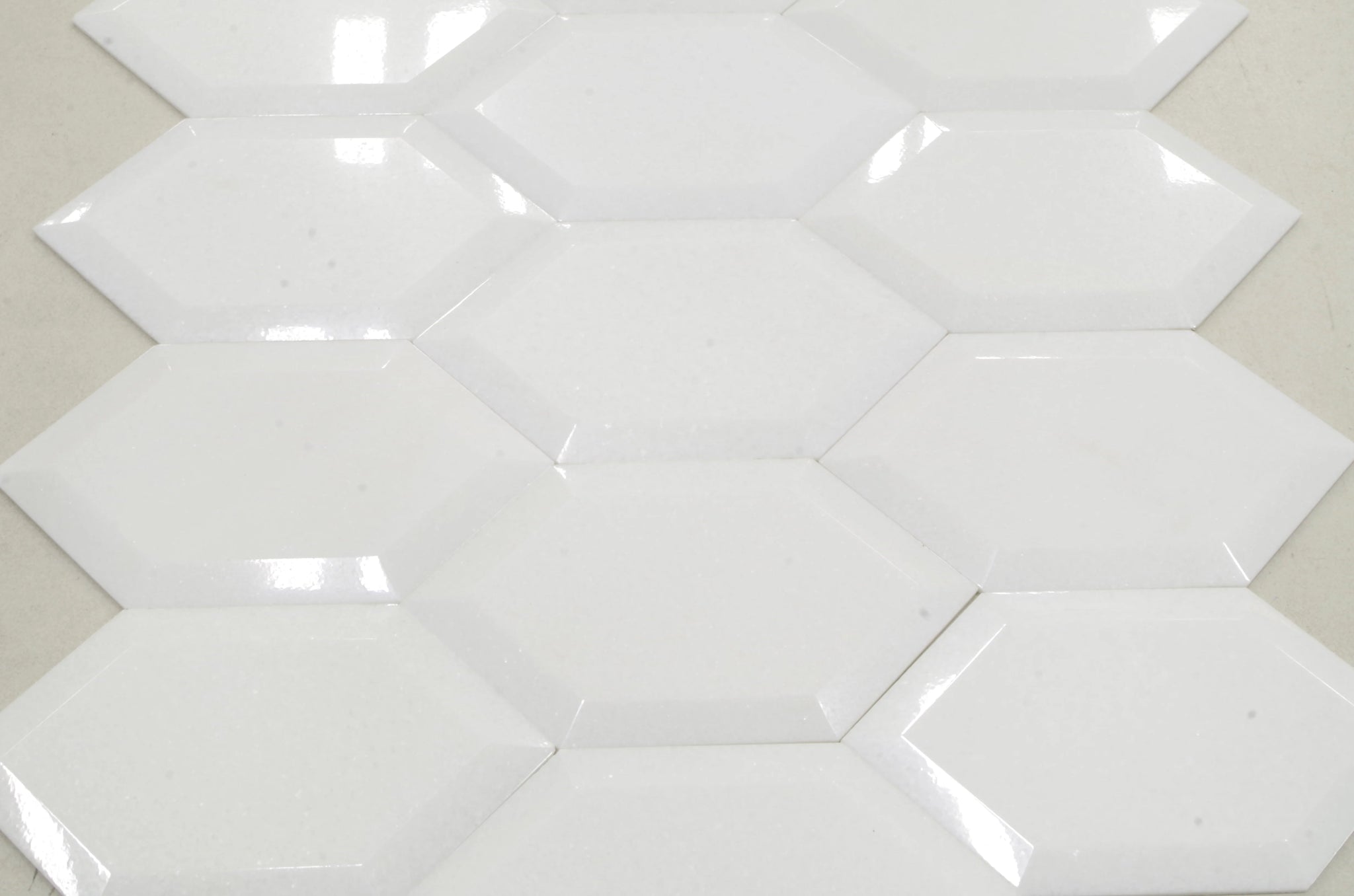 Thassos Marble Dimensional Mosaic Tile Zicana Boutique - Zicana Boutique - 3