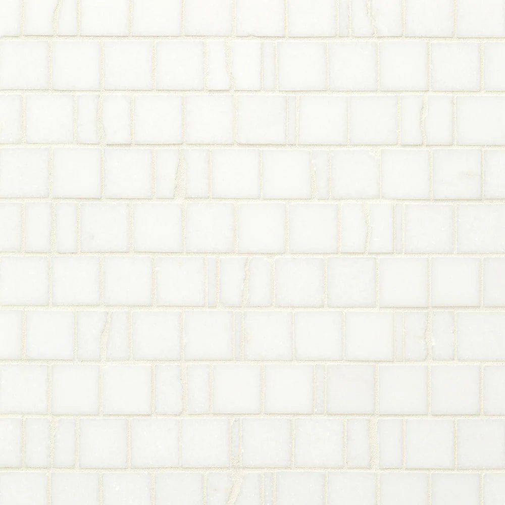 Thassos Marble Mosaic Broken Joint 3.0cm Artistic Tile - Zicana Boutique - 2