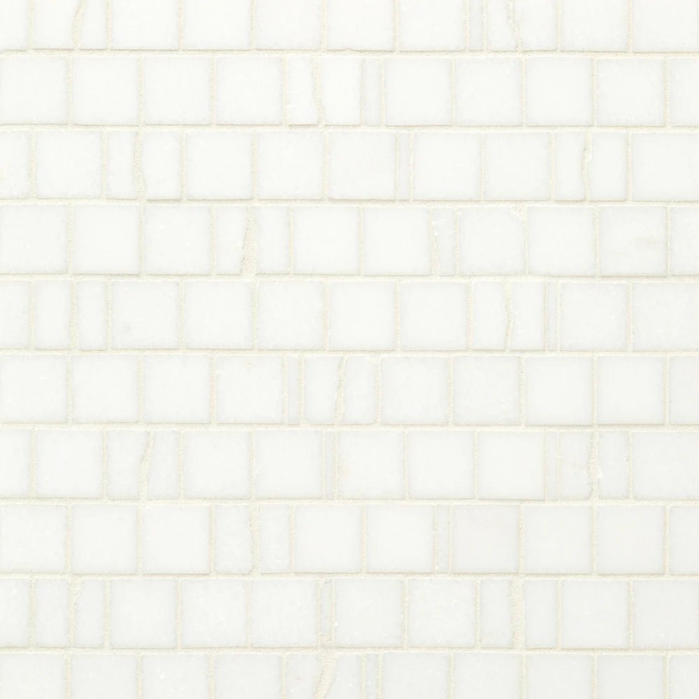 Thassos Marble Mosaic Broken Joint 3.0cm Artistic Tile - Zicana Boutique - 1