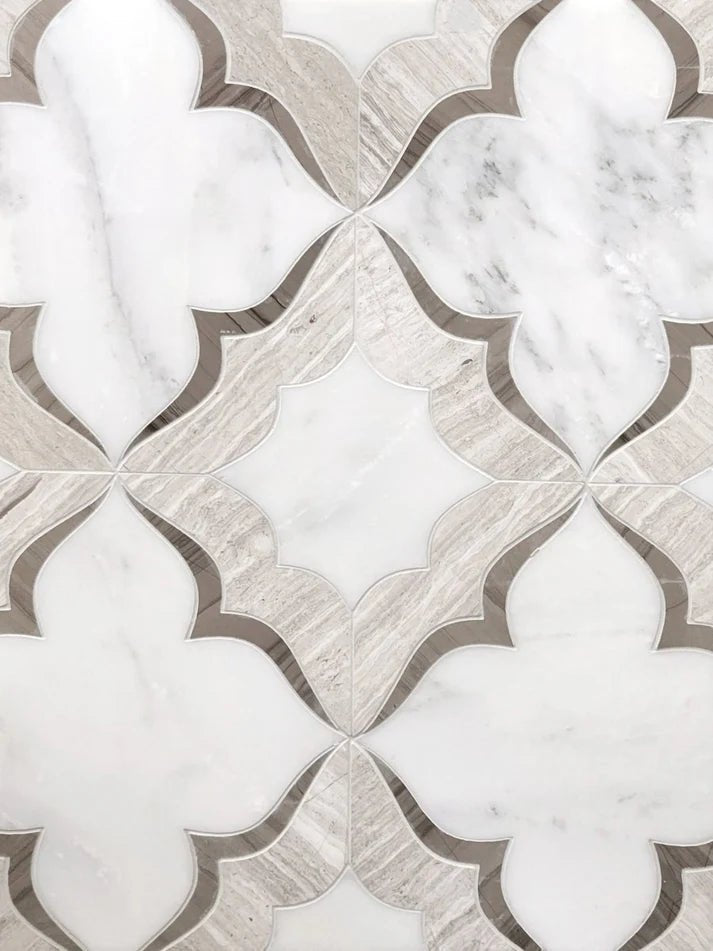 Transia Remi Arabesque Marble Waterjet Mosaic Zicana Boutique - Zicana Boutique - 1