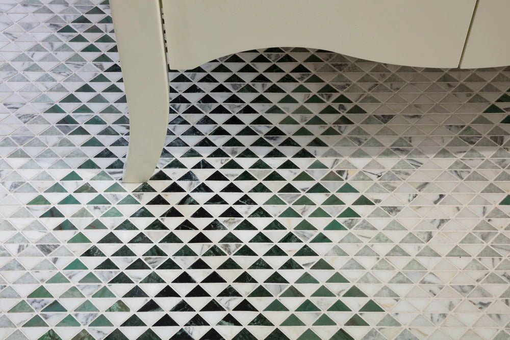 Triangolo Green Blend Mosaic Artistic Tile - Zicana Boutique - 5