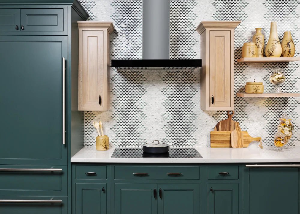Triangolo Green Blend Mosaic Artistic Tile - Zicana Boutique - 2