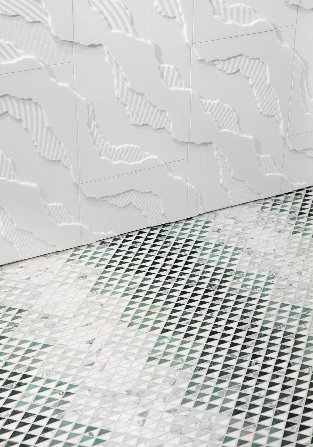 Triangolo Green Blend Mosaic Artistic Tile - Zicana Boutique - 3