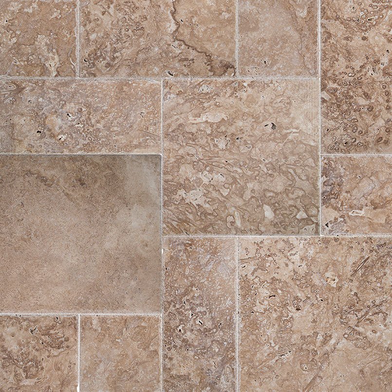 Tuscany Walnut Travertine MSI Field Tiles 48" X 48" Mixed Kit MSI - Zicana Boutique - 1