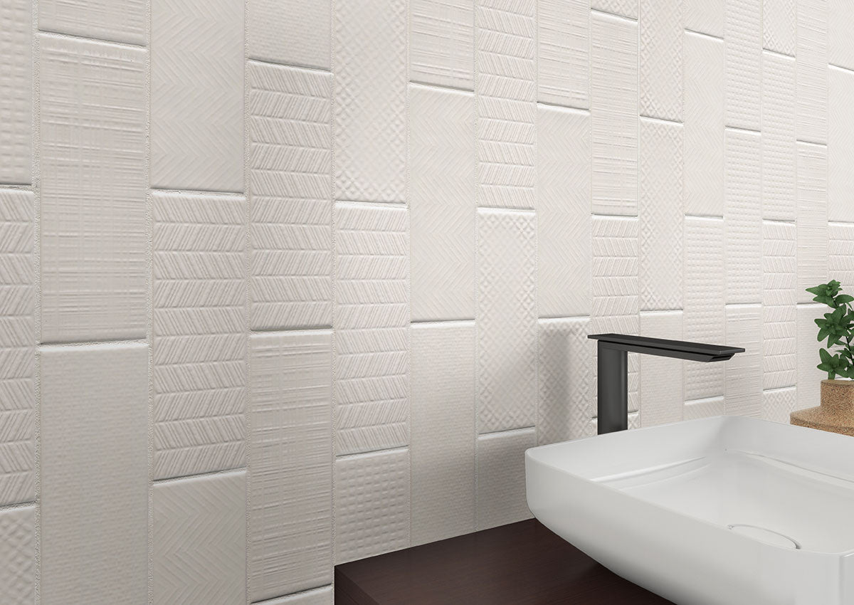 Urbano Crema 3D Mix Ceramic MSI Field Tiles 4" X 12" MSI - Zicana Boutique - 2