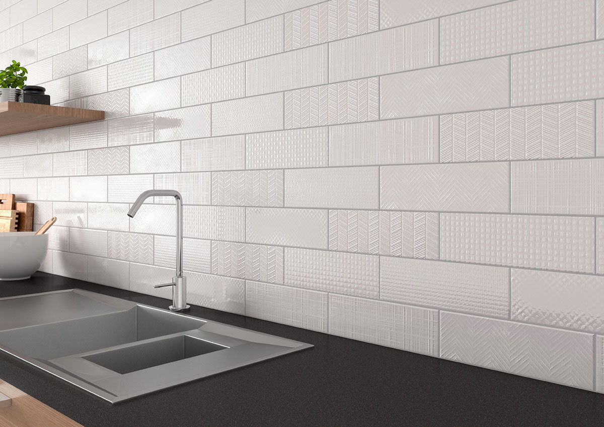 Urbano Dusk 3D Mix Ceramic MSI Field Tiles 4" X 12" MSI - Zicana Boutique - 6