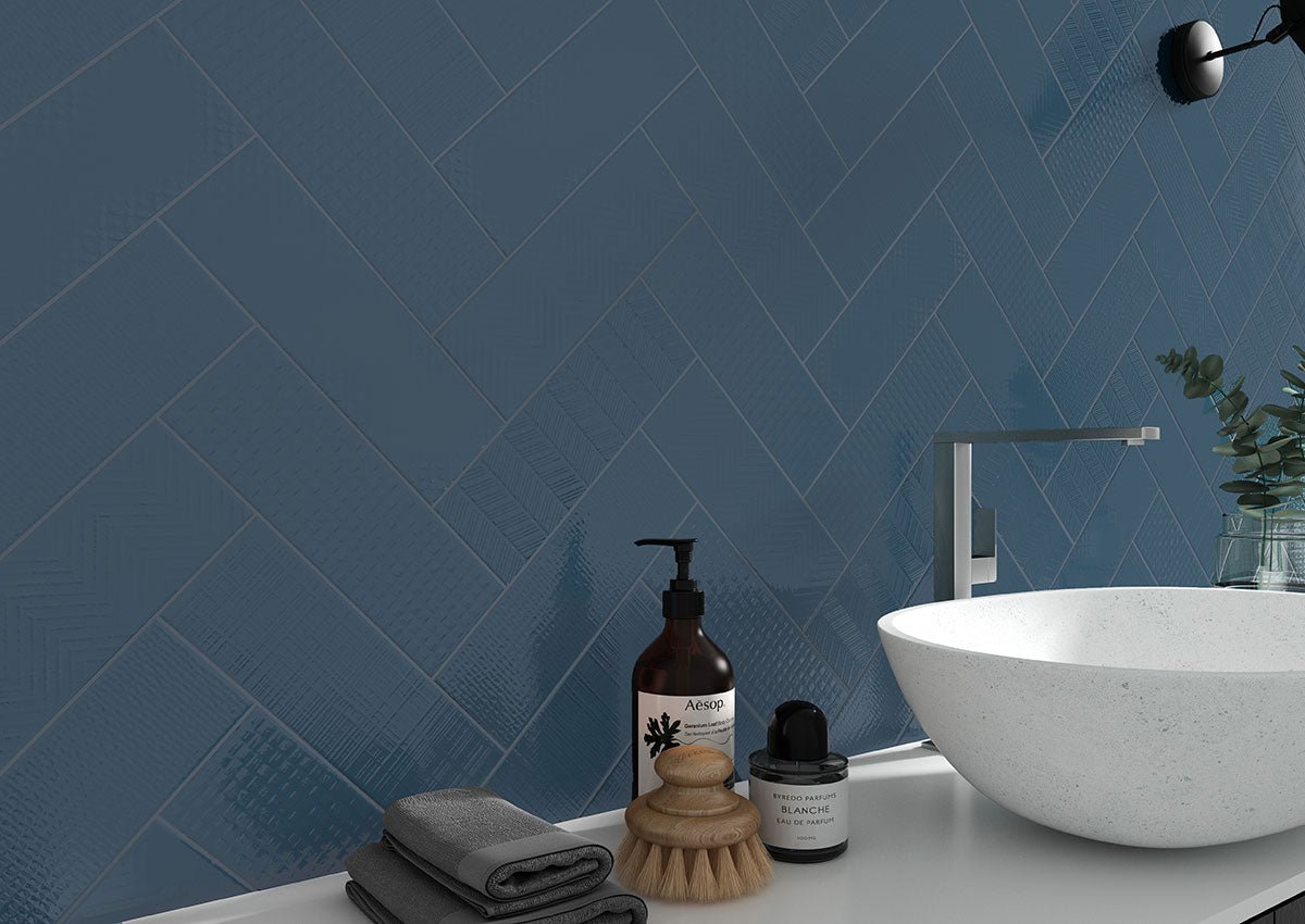 Urbano Navy 3D Mix Ceramic MSI Field Tiles 4" X 12" MSI - Zicana Boutique - 2