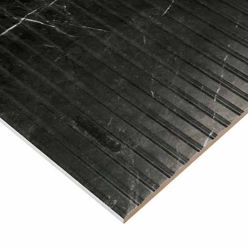 Urbanslat Marmi Noir Ceramic MSI Field Tiles 16" X 48" Fluted MSI - Zicana Boutique - 4