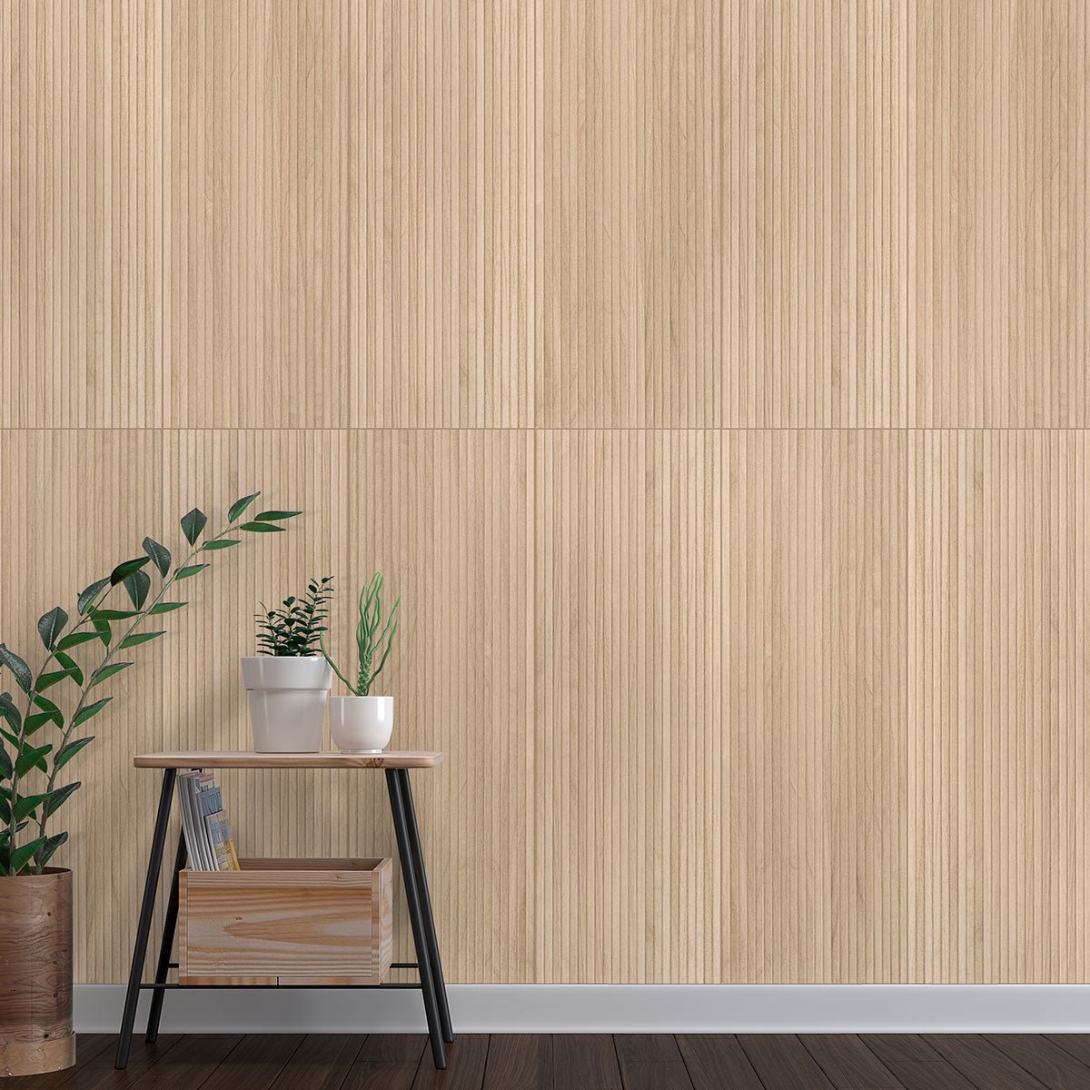 Urbanslat Natural Ceramic MSI Field Tiles 16" X 48" Fluted MSI - Zicana Boutique - 9
