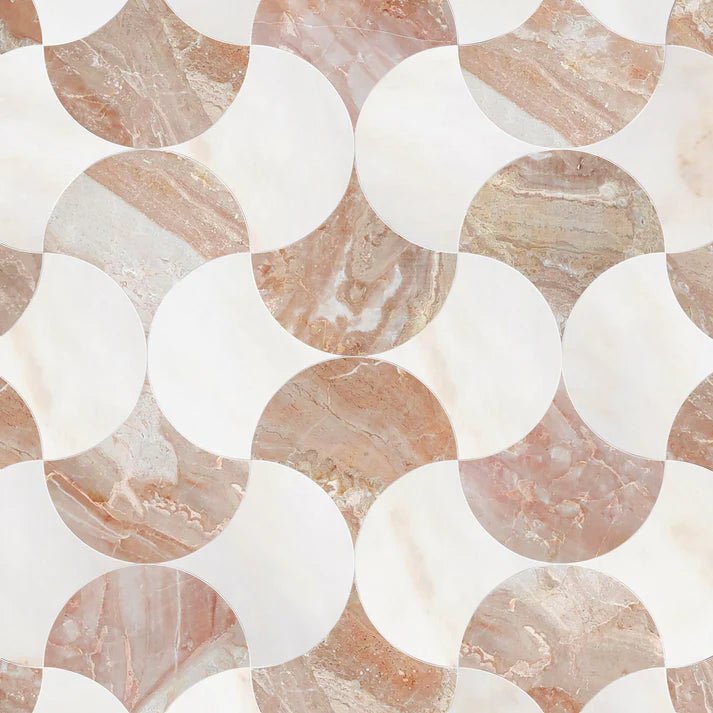 Ventella Aura Breccia Marble Waterjet Mosaic Zicana Boutique - Zicana Boutique - 1