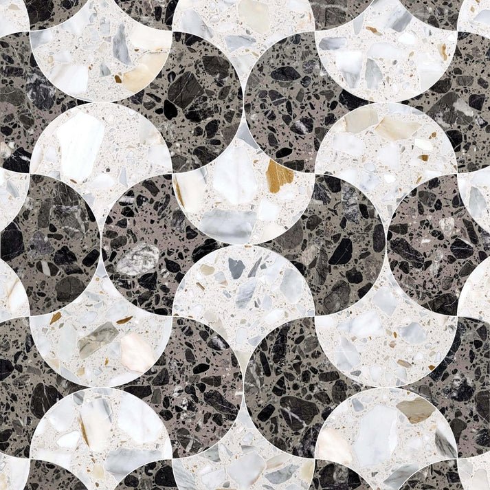 Ventella Aura River Terrazzo Waterjet Mosaic Zicana Boutique - Zicana Boutique - 1