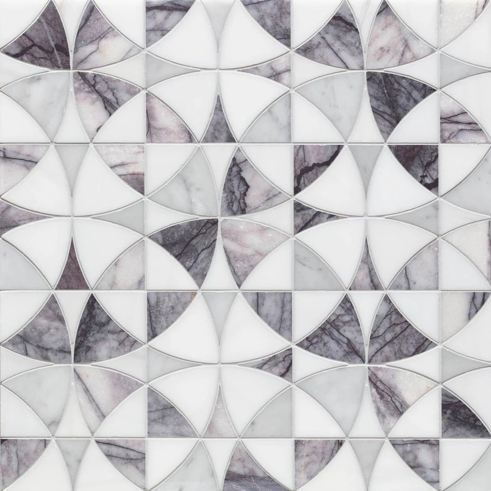Vitruvius Lilac Waterjet Mosaic Zicana Boutique - Zicana Boutique - 1