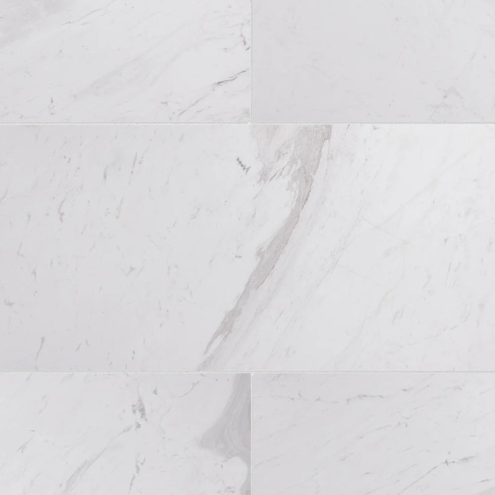 Volakas White Dolomite Marble Tile 24" x 48" Zicana Boutique - Zicana Boutique - 1