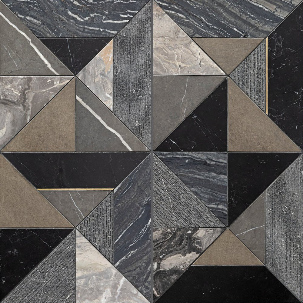 Westwind Black Marble Waterjet Mosaic Artistic Tile - Zicana Boutique - 1