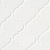 Whisper White Ceramic MSI Mosaic Tiles 11" X 15" Arabesque Pattern MSI - Zicana Boutique - 1