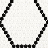 White And Black Porcelain MSI Field Tiles 1" Hive Pattern MSI - Zicana Boutique - 1
