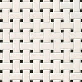 White And Black Porcelain MSI Mosaic Tiles 12" X 12" Basketweave Pattern MSI - Zicana Boutique - 1