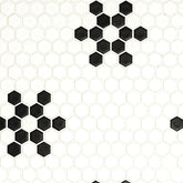 White And Black Porcelain MSI Mosaic Tiles 12" X 12" Petal Pattern MSI - Zicana Boutique - 1