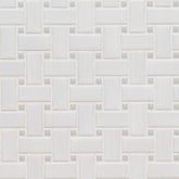 White And Gray Porcelain MSI Mosaic Tiles 12" X 12" Basketweave Pattern MSI - Zicana Boutique - 1