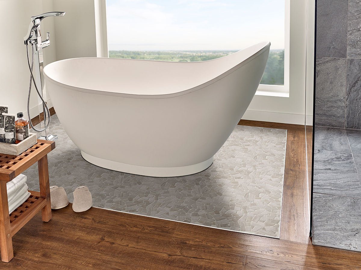 White Oak Marble MSI Mosaic Tiles 12" X 12" Pebbles Pattern MSI - Zicana Boutique - 2