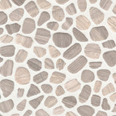 White Oak Marble MSI Mosaic Tiles 12" X 12" Pebbles Pattern MSI - Zicana Boutique - 1