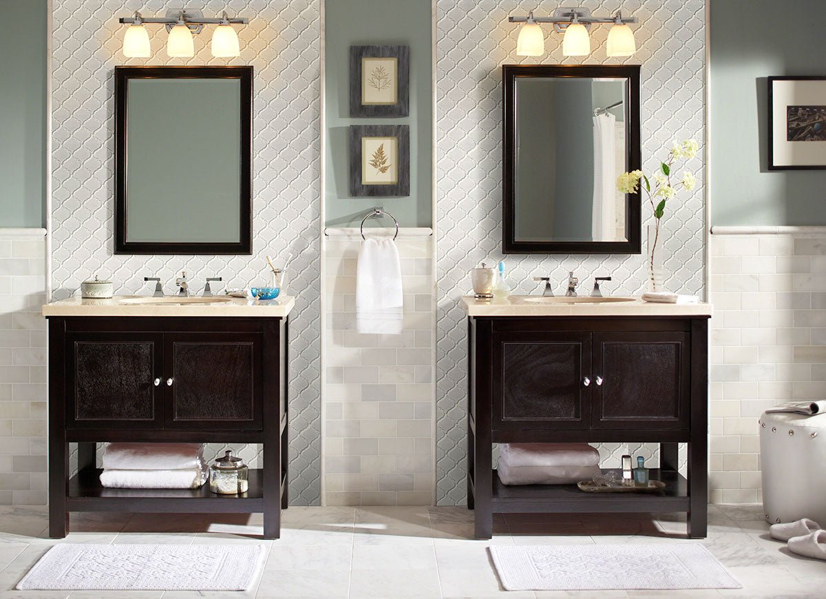White Porcelain MSI Mosaic Tiles 12" X 12" Arabesque Pattern MSI - Zicana Boutique - 2