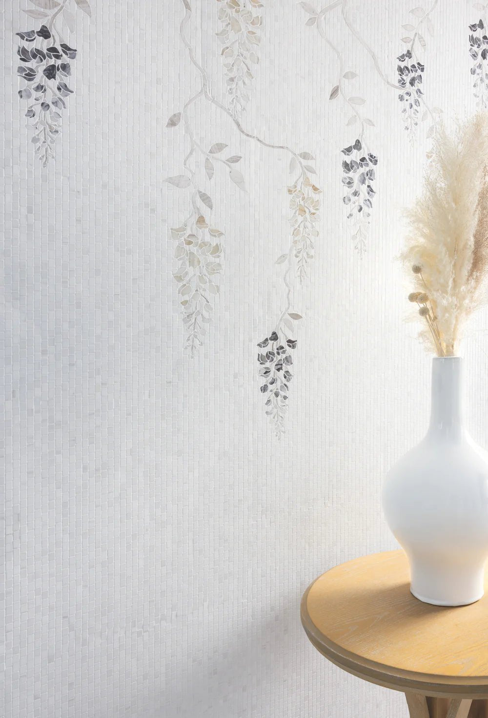 Wisteria Bianco Dolomiti Waterjet Mosaic Artistic Tile - Zicana Boutique - 6