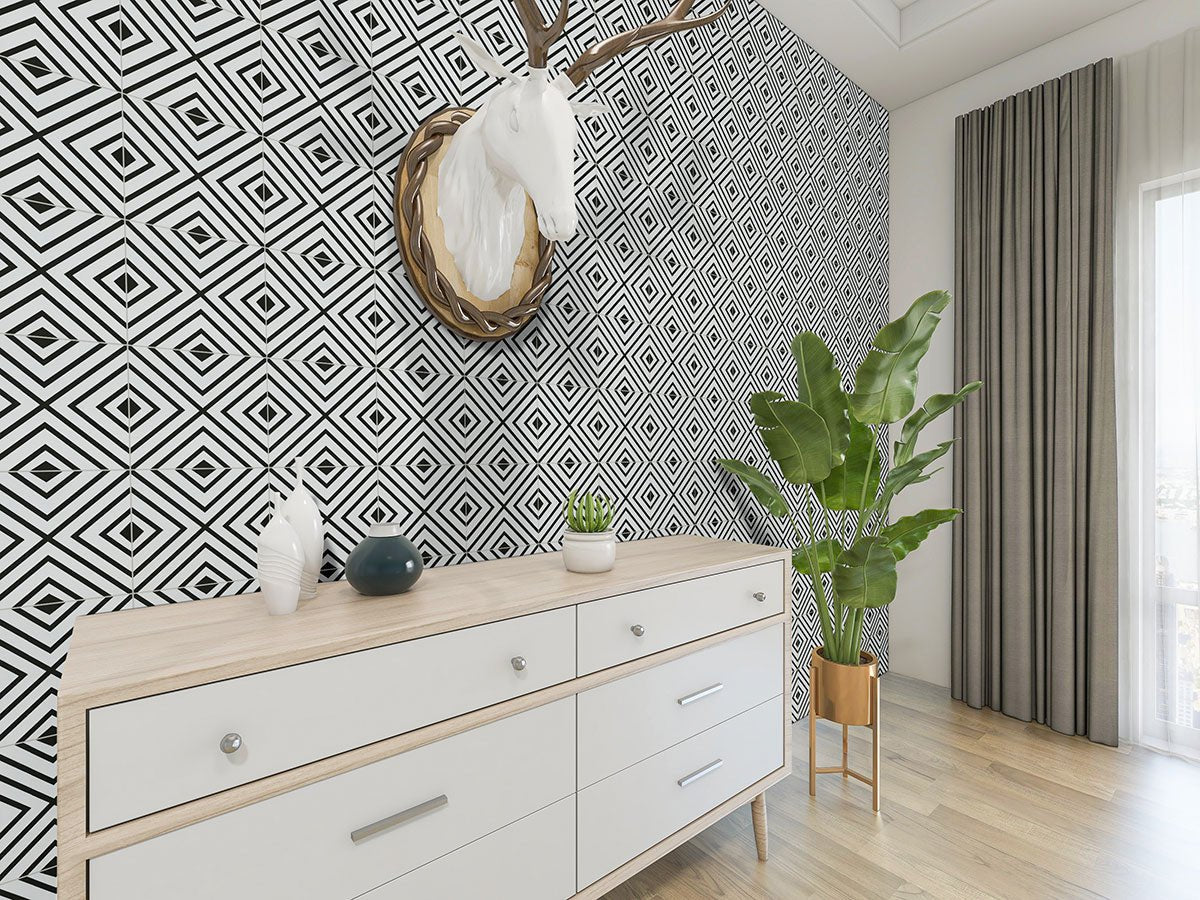Zaria Modena Encaustic Porcelain MSI Field Tiles 8" X 8" MSI - Zicana Boutique - 5