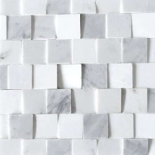 Zion 3D StrataStone 2" Marble Mosaic Tile Zicana Boutique - Zicana Boutique - 1