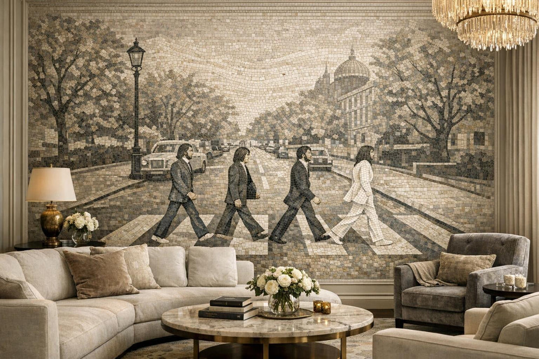 Abbey Road Cloud Limestone Mosaic for Sophisticated Designs - Zicana Boutique