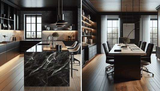Absolute Black Granite Slab: Elegance for Homeowners and Professionals - Z Boutique by Marble Couture