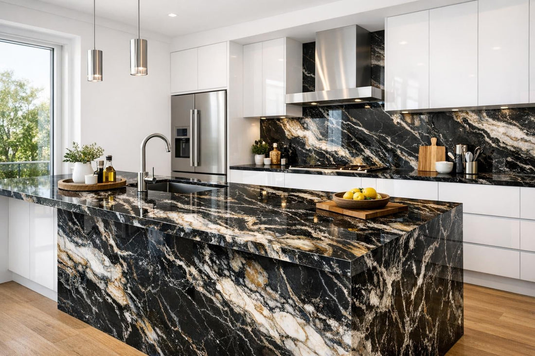 Agata Black Maximum - Fiandre: Ultimate Stone Choice Guide - Zicana Boutique