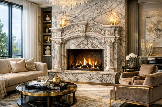 Alexander Fireplace - Zicana Boutique: Elevate Luxury Interiors Effortlessly - Zicana Boutique