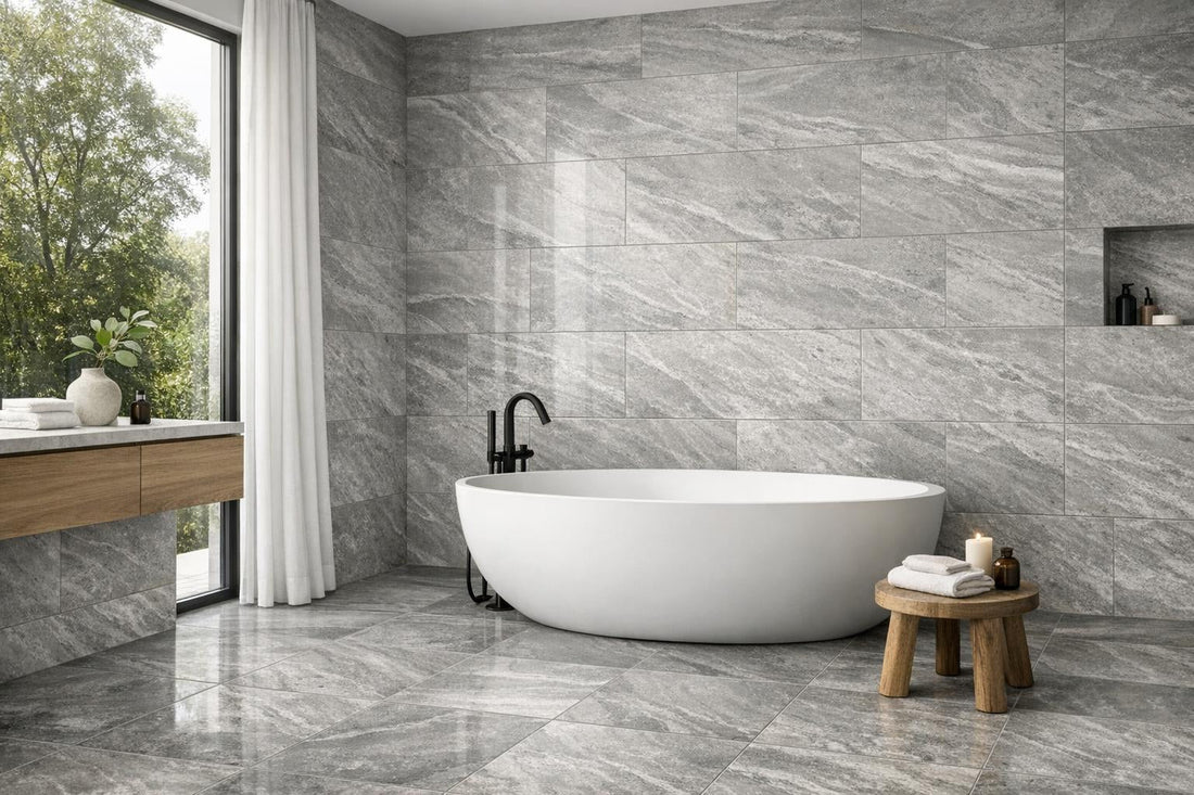 Arbor Grey Tile: Elevate Spaces with Artistic Tile - Zicana Boutique