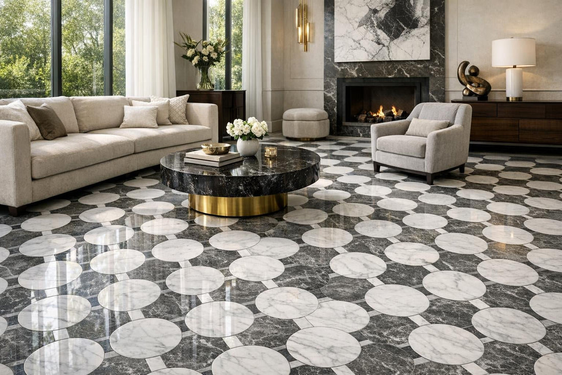 Astra Tundra Checkered Tile – Elevate Your Space with Elegance - Zicana Boutique