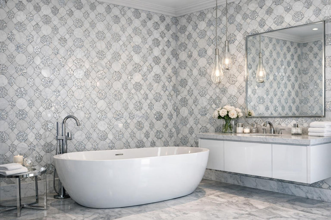 Astra Winter Round Tile: Elevate Designs with Zicana Boutique - Zicana Boutique