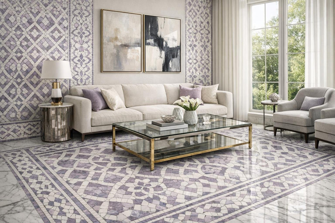 Avelis Mia Lilac Diamond Mosaic: Luxury Interior Solutions - Zicana Boutique
